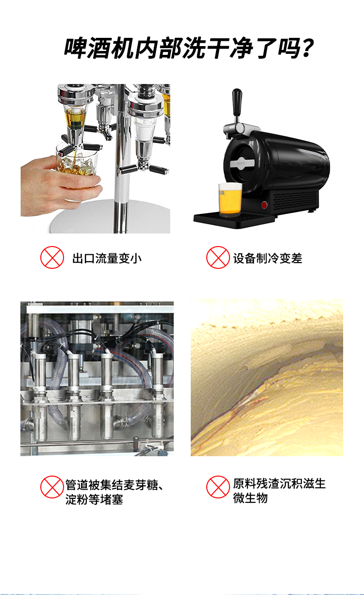 啤酒机内部洗干净了吗