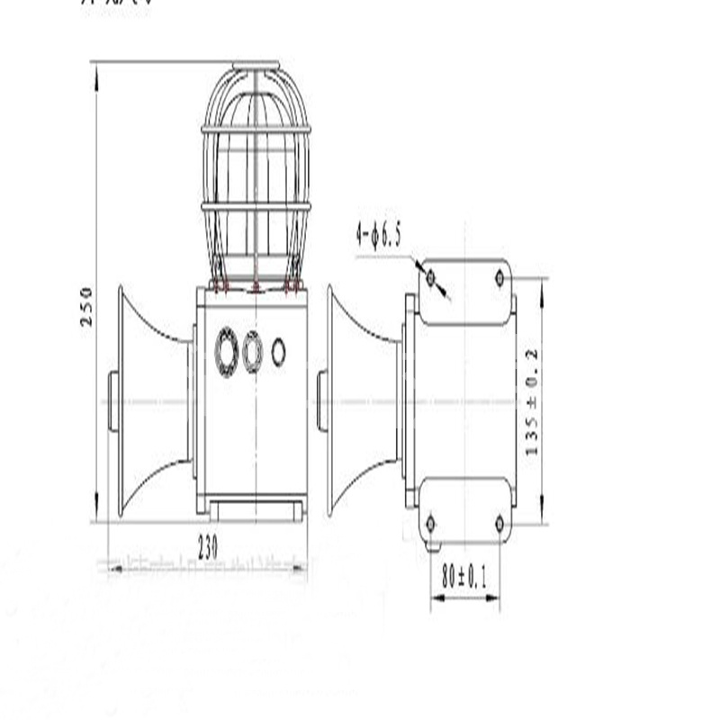 船用防爆式声光报警器DBJ-1Z/1J警铃24V/220V35W