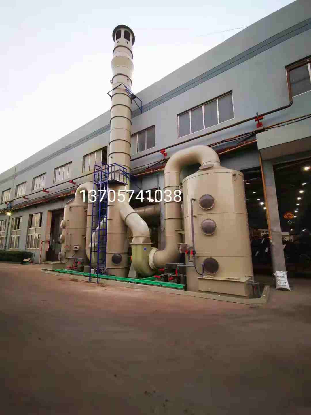 福建厦门水膜除尘废气收集处理安装，塑料烟气管道废气处理设备安装