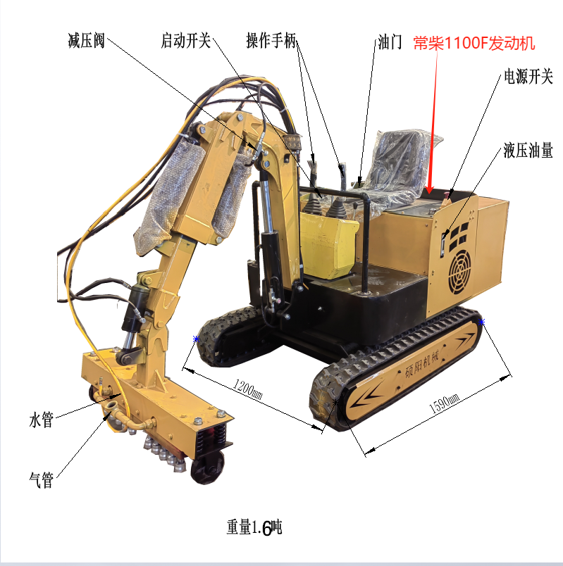 辽宁 自行走刻纹机 梯形牛场开槽机