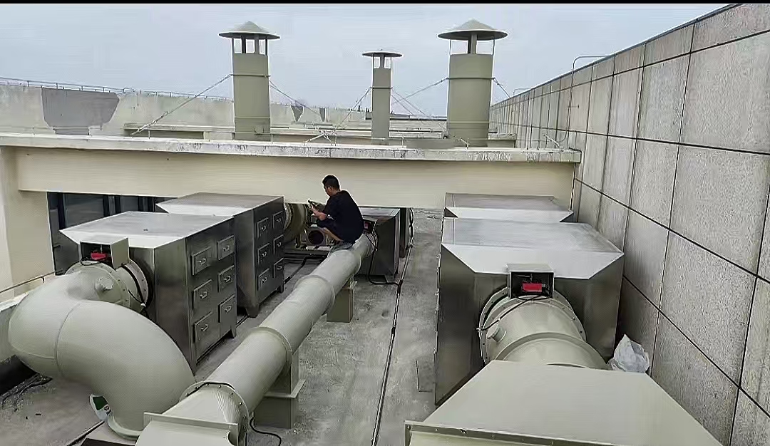 贵州贵阳水膜除尘废气收集处理安装，塑料烟气管道废气处理设备安装