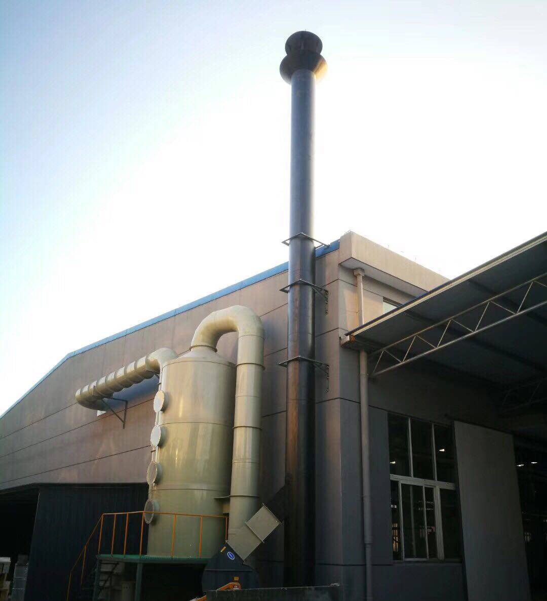 江苏连云港水膜除尘废气收集处理安装，油漆废气管道收集处理设备