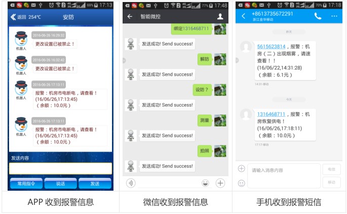 微信/短信/APP报警 微信/短信/APP报警
