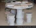 白麻花岗岩石材  灰色石材 石桌石椅