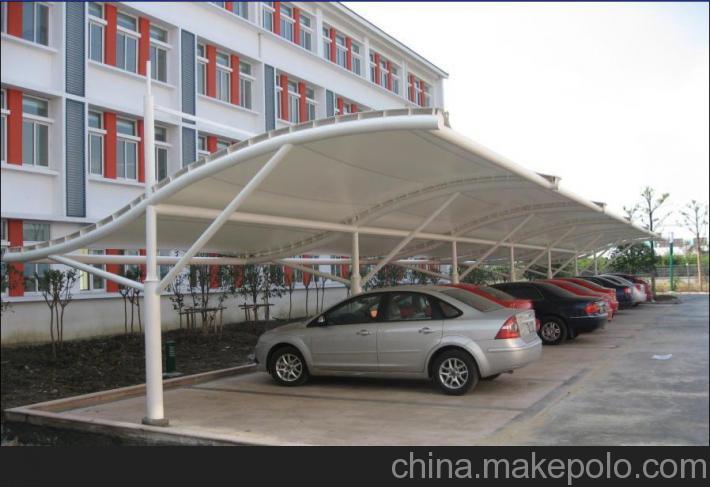 廠家直銷膜結構車棚自行車篷膜結構停車棚 車篷白色膜布加工