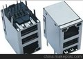 RJ45连接器 JFM38A1A-0176-4F 2X1千兆RJ45连接器