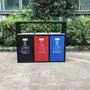 四川不锈钢户外垃圾桶，果皮箱小区四分类垃圾厂家定制