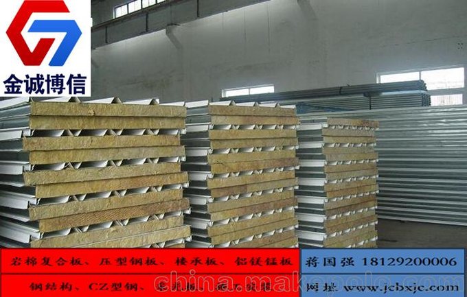 新疆960巖棉彩鋼板，新疆1150巖棉保溫板廠家聯(lián)系電話圖片