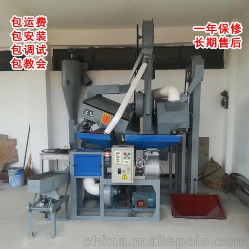 網紅碾米機生產基地，新型礱谷碾米組合機工廠，成套大米加工設備圖片