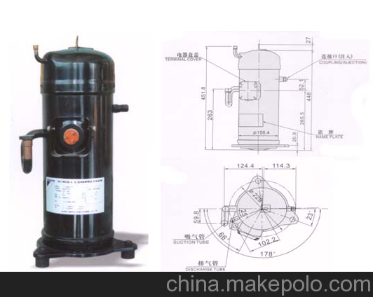 JT215D-Y1L 原裝大金7匹中央空調(diào) 空氣能熱泵壓縮機(jī)圖片