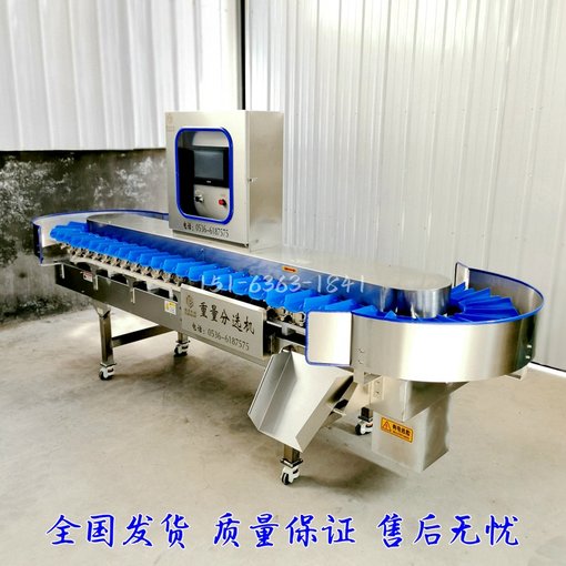全自動(dòng)重量分選機(jī) 海參鮑魚田螺章魚須魷魚仔鲅魚稱重分揀機(jī)圖片