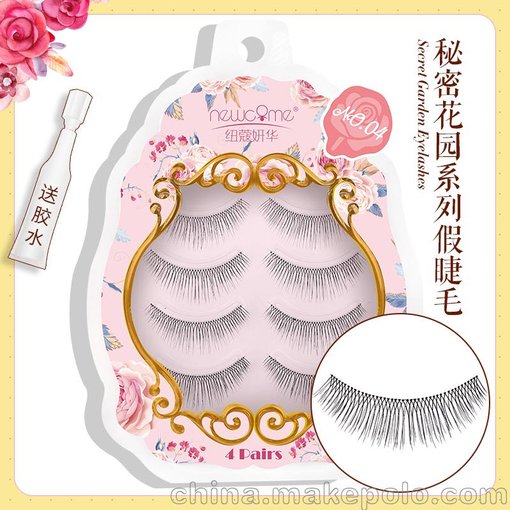 新品 紐蔻妍華 魅力1-4可重復(fù)使用 手工磨尖4對(duì)裝化纖假睫毛圖片