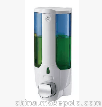 批發(fā)壁掛ABS帶鎖雙頭皂液器 酒店皂液器給皂器 洗手液盒沐浴盒圖片