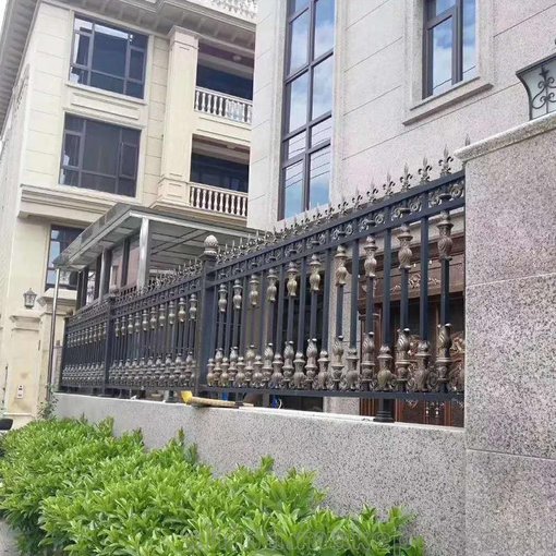 湖北鋁藝柵欄-圍墻鑄鋁護(hù)欄工廠-鑄鐵護(hù)欄仿古中式歐式圖片