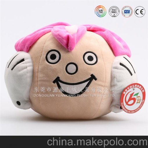 毛絨玩具廠專業(yè)加工生產(chǎn)多公用抱枕 居家旅行必備公仔圖案抱枕圖片