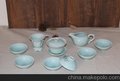 龙泉青瓷盖碗茶具套装 养生禅茶 陶瓷礼品茶具定制 青瓷茶具批发