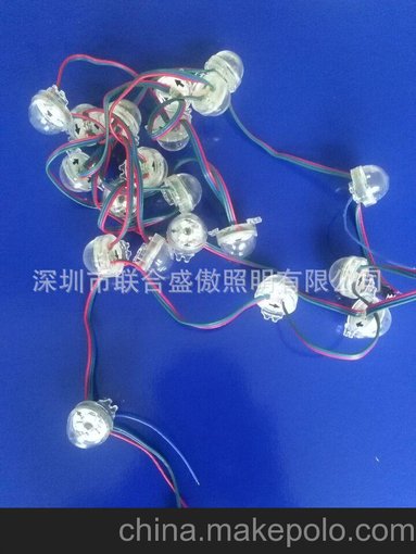 30MM全彩三燈貼片點光源 廠家直銷全彩外控LED圖片