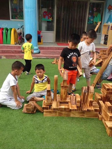 山東幼兒園玩教具廠家 淄博可凡玩具有限公司 炭燒積木 搭建積木圖片