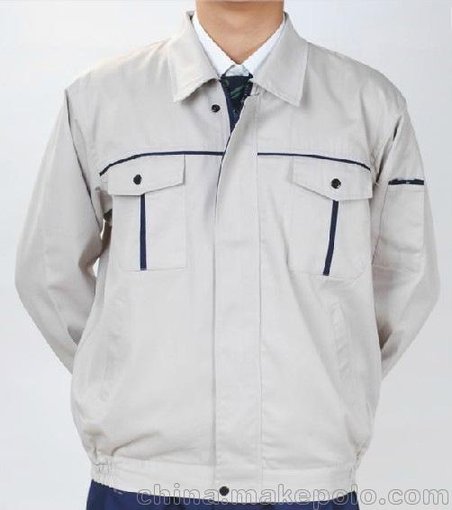 永城車間人員工裝春秋套裝新款定做 新式廠服 茄克式精選面料圖片