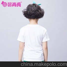 馨尚秀 品牌童裝夏季純棉熊博士印花束腰兒童T恤 韓版短袖童T恤