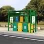 定制小区垃圾分类亭 不锈钢智能垃圾收集亭 四分类垃圾亭