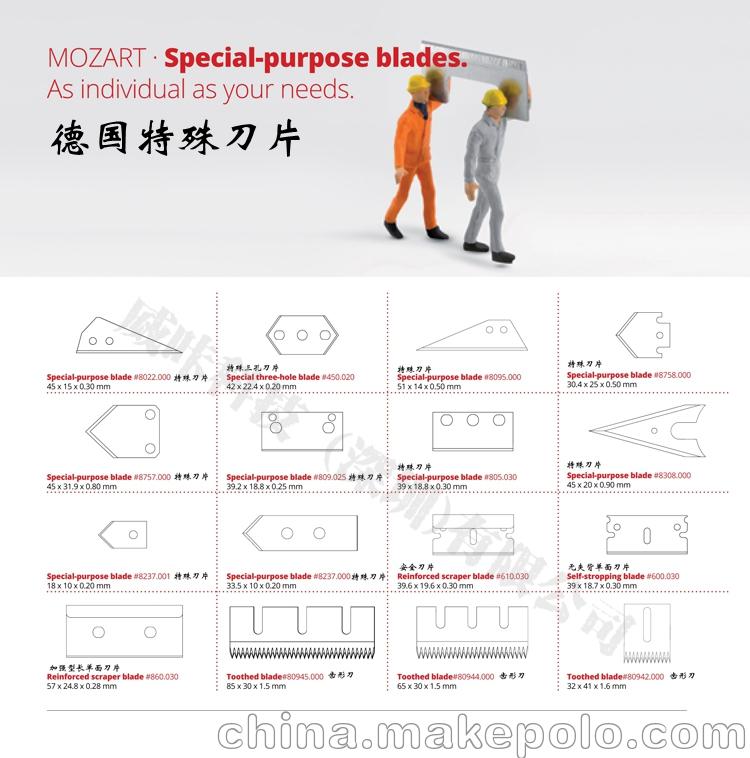 德國Mozart單面保安刀片 異形訂制刀片