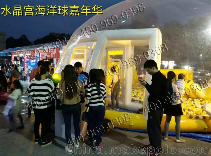 廠(chǎng)家熱銷(xiāo)創(chuàng  )意品牌思高特水晶宮海洋球透明球池圖片