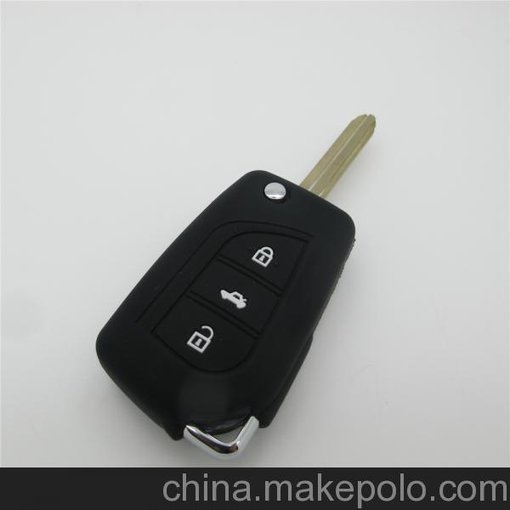 精品環(huán)保硅膠豐田3鍵汽車鑰匙套圖片