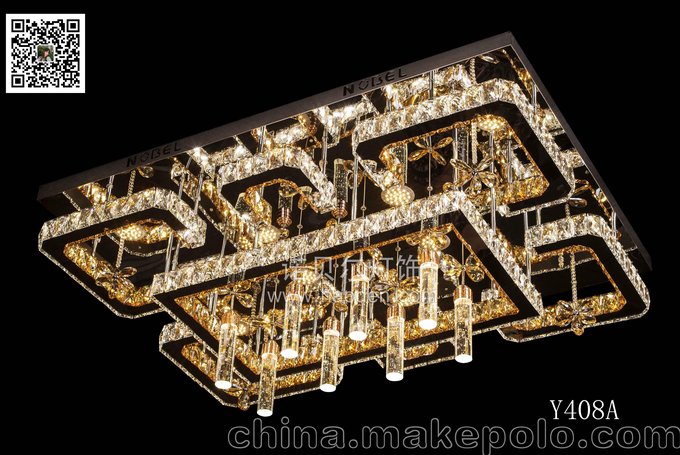 供應現代線(xiàn)割水晶燈  爆款氣泡水晶燈 長(cháng)方形平板燈 臥室燈圖片
