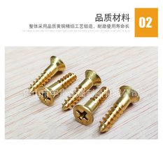 宇声工厂产销铜螺丝 铜木螺丝 各种头型黄铜车削螺纹木螺丝