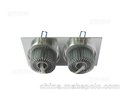 蓝艳照明厂家直销 2x9x1W LED 双头 18w天花灯 开孔嵌入式 拉丝银