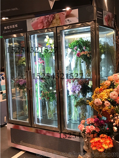中意創(chuàng)展ZY-XHG三門花店鮮花冷藏展示柜恒溫圖片