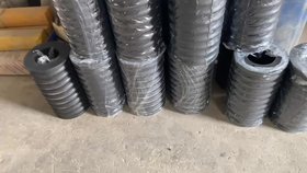 礦用篩篩配件 振動篩專用彈簧橡膠減震塊 復合螺旋彈簧