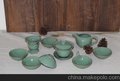 龙泉青瓷 养生禅茶套装 陶瓷盖碗茶具批发 礼品茶具定制 厂家直销