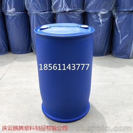 山東慶云鵬騰生產(chǎn) 200升小口化工桶200公斤雙環(huán)塑料桶圖片