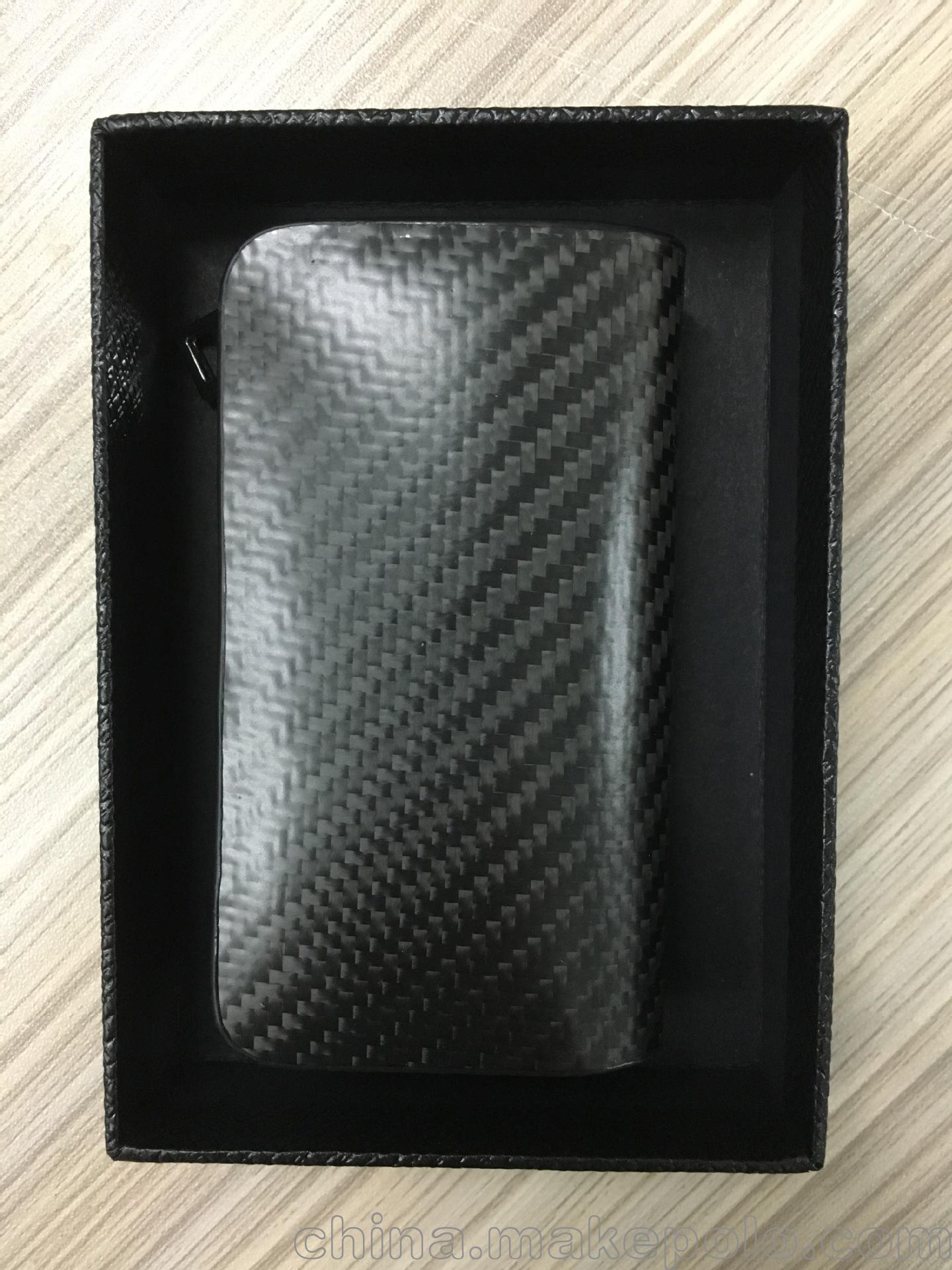 碳纤维黑色拉链钥匙包
