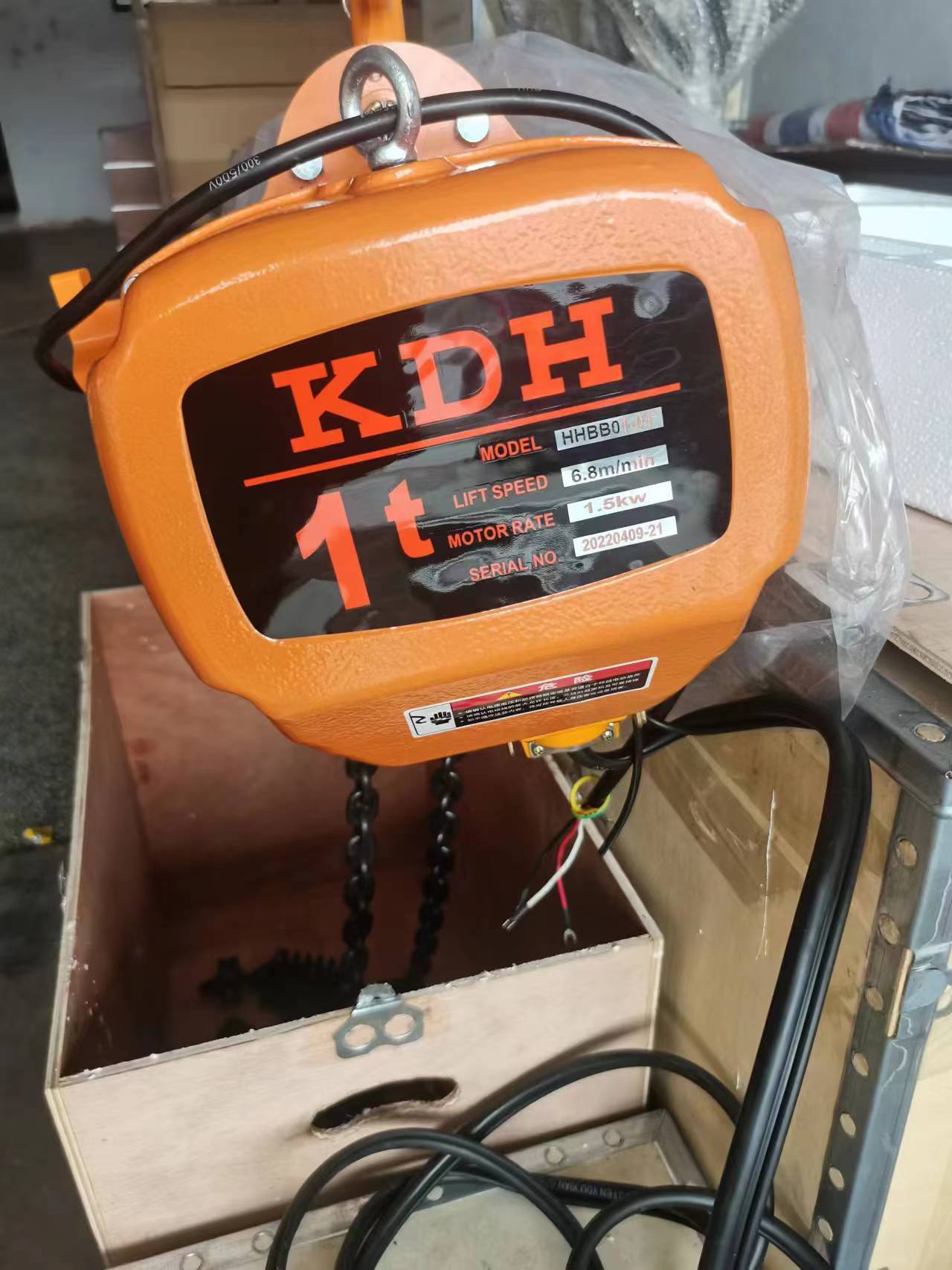 供應KDH牌環鏈電動葫蘆及葫蘆配件圖片