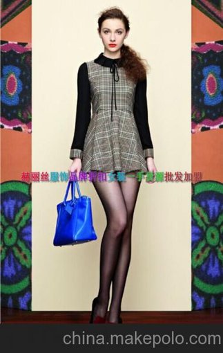 供應(yīng) 秋水伊人  2014年秋裝  修身顯瘦 淑女 長袖連衣裙圖片