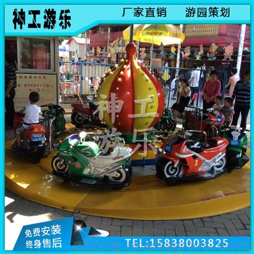戶外游樂設(shè)備 賺錢好玩的飛車競技 公園兒童游樂設(shè)施摩托車競賽圖片