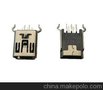 MINI  USB  5pin母座180度直插 弯脚