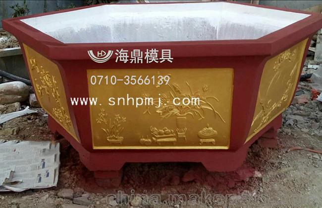 六角水泥花盆模具