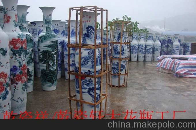 各種景德鎮(zhèn)落地大花瓶 開業(yè)禮品大花瓶 大廳擺件陶瓷花瓶圖片