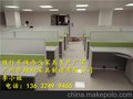 银行办公家具-30#鹦鹉绿落地屏风工作位