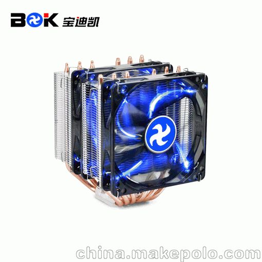 CPU電腦散熱器匹配 寶迪凱廠(chǎng)家直銷(xiāo)批量定制銅管散熱器圖片