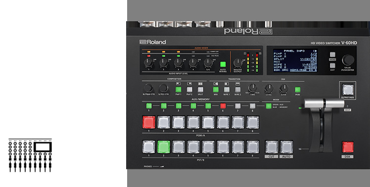 ROLAND V60HD视频导播台罗兰音视频切换台演播台控制台图片_3