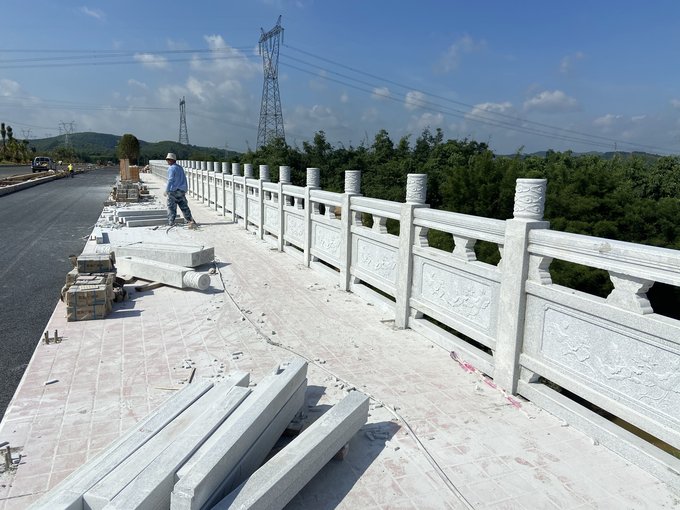 路橋防護石欄桿 定做加工公園水庫石材欄桿 大理石欄桿圖片