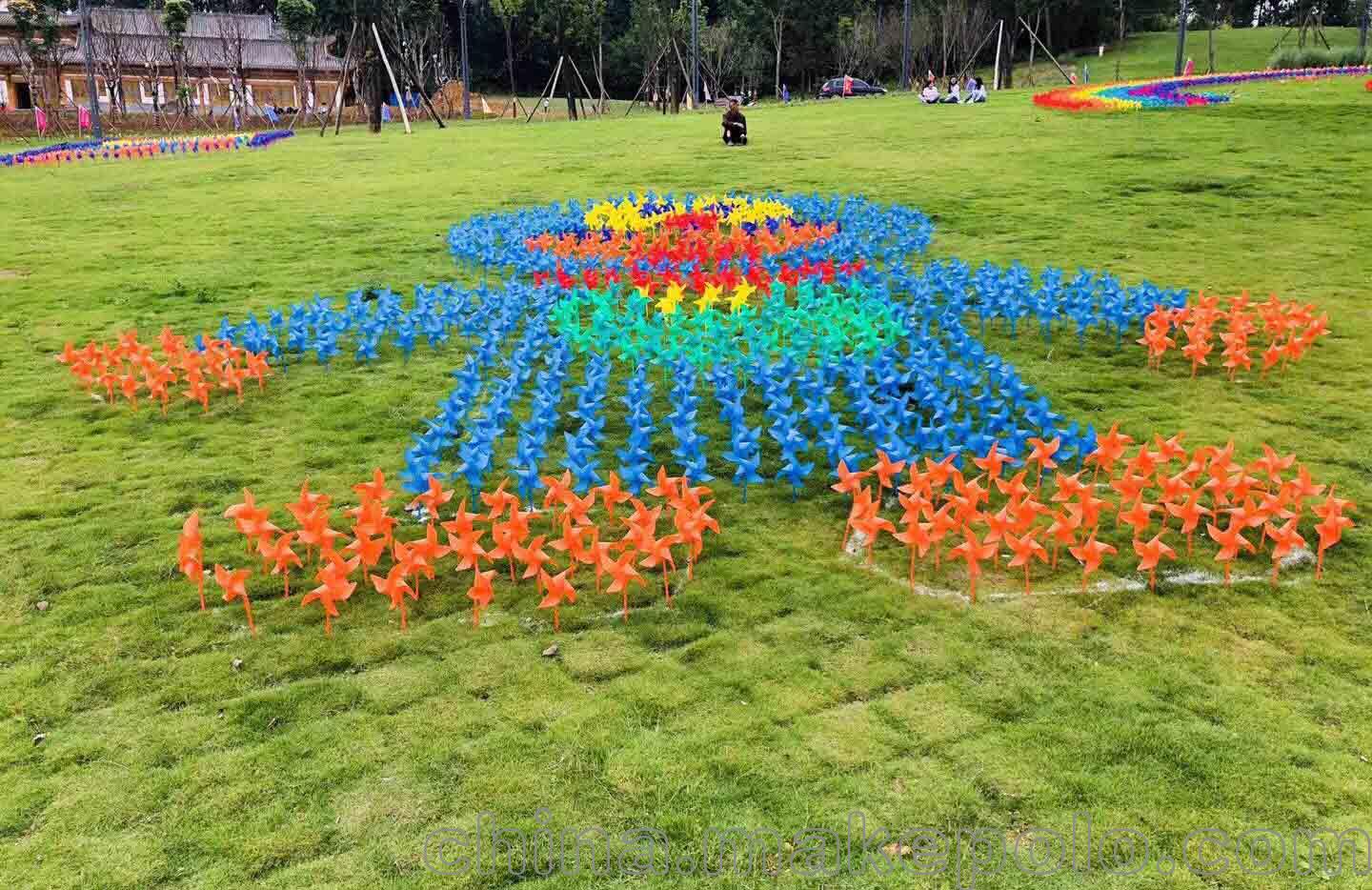 七彩风车节 风车节制作 风车长.