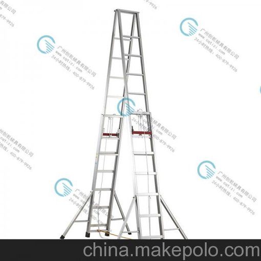 升降人字梯鋁合金梯工程梯伸縮梯子CQS 創(chuàng  )乾真材實(shí)料只做安全梯子圖片