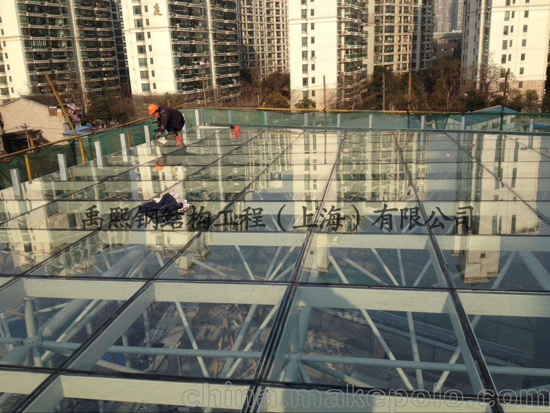 供应厂家全国直销钢结构玻璃顶棚 钢结构玻璃穹顶 玻璃屋面