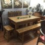 济宁老榆木家具 榆木实木餐桌椅